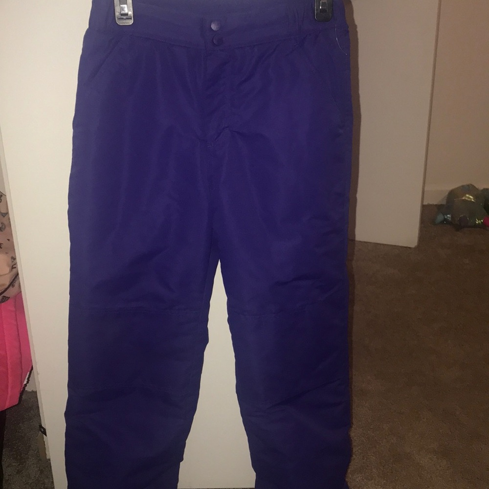 Purple girls snow pants size 10/12